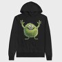Green Monster Waving, Hanorac Oversize Barbati (Unisex)