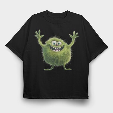 Green Monster Waving, Tricou Oversize Barbati (Unisex)