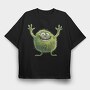 Green Monster Waving, Tricou Oversize Barbati (Unisex)