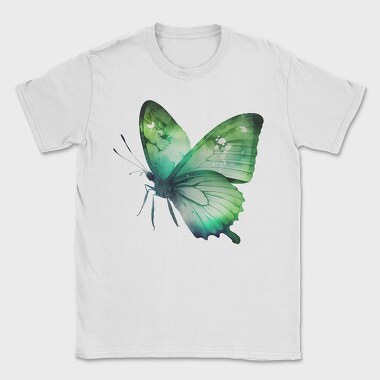 Green Watercolor Butterfly, Tricou Barbati (Unisex)