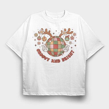 Groovy And Bright, Tricou Oversize Barbati (Unisex)