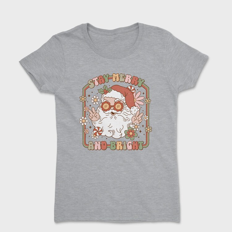 Groovy Christmas Santa, Tricou Femei
