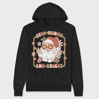 Groovy Christmas Santa, Hanorac Oversize Barbati (Unisex)