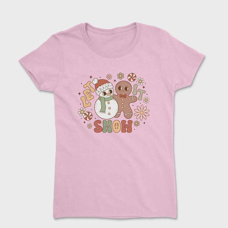 Groovy Christmas Snowman, Tricou Femei