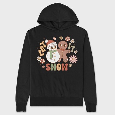 Groovy Christmas Snowman, Hanorac Oversize Barbati (Unisex)