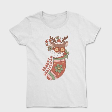 Groovy Christmas Stocking, Tricou Femei