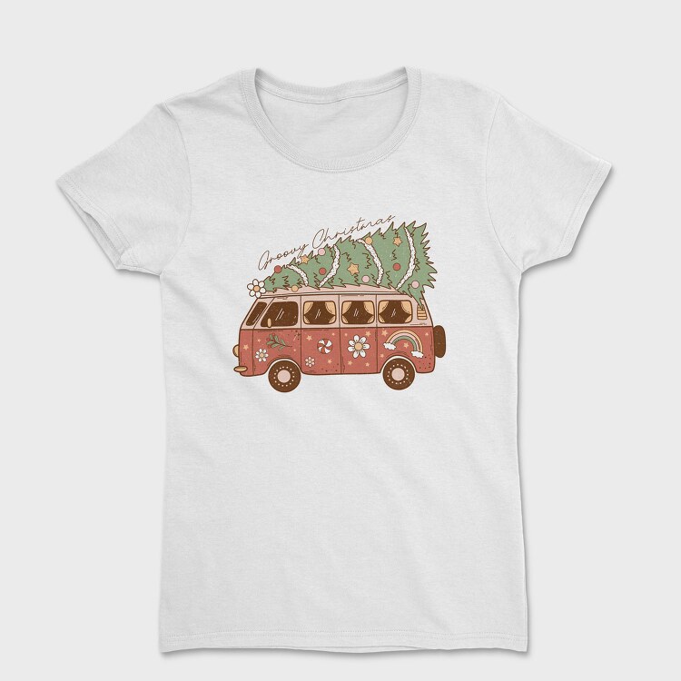 Groovy Christmas Tree, Tricou Femei