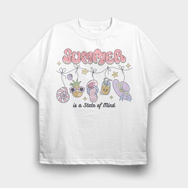 Groovy Summer Mood, Tricou Oversize Barbati (Unisex)