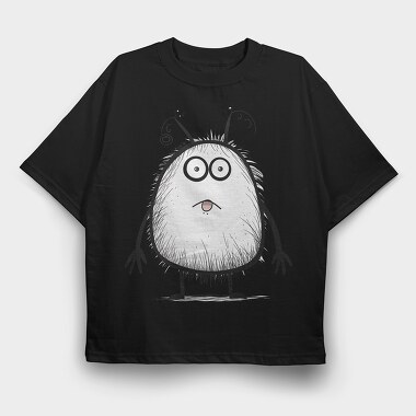 Hairy Monster Face, Tricou Oversize Barbati (Unisex)