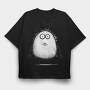 Hairy Monster Face, Tricou Oversize Barbati (Unisex)