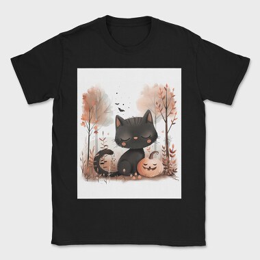 Halloween Cat Pumpkin, Tricou Barbati (Unisex)