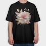 Golden Flower Bloom, Tricou Oversize Barbati (Unisex)