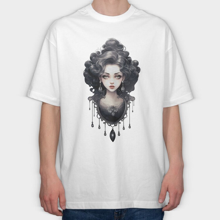 Gothic Fairytale Necklace, Tricou Oversize Barbati (Unisex)