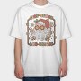 Groovy Christmas Santa, Tricou Oversize Barbati (Unisex)