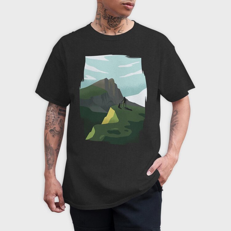 Munros Hiking, Tricou Barbati (Unisex)