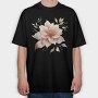Golden Flower Glow, Tricou Oversize Barbati (Unisex)