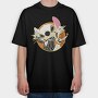 Pirate Cat Crown, Tricou Oversize Barbati (Unisex)