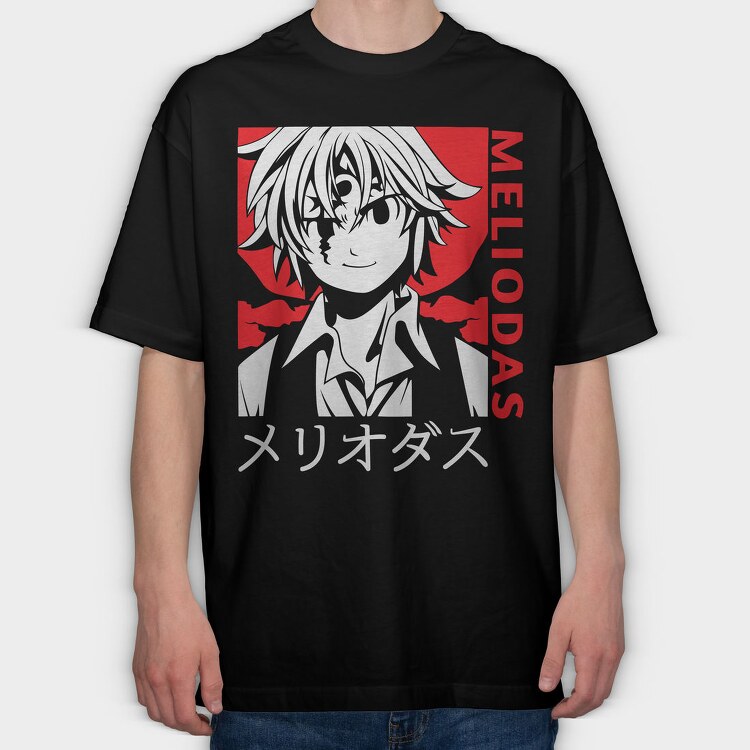 Meliodas Red Dragon, Tricou Oversize Barbati (Unisex)