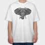 African Elephant Mandala, Tricou Oversize Barbati (Unisex)