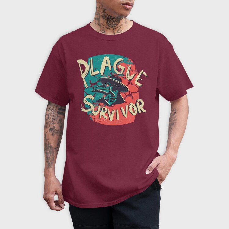 Plague Survivor, Tricou Barbati (Unisex)