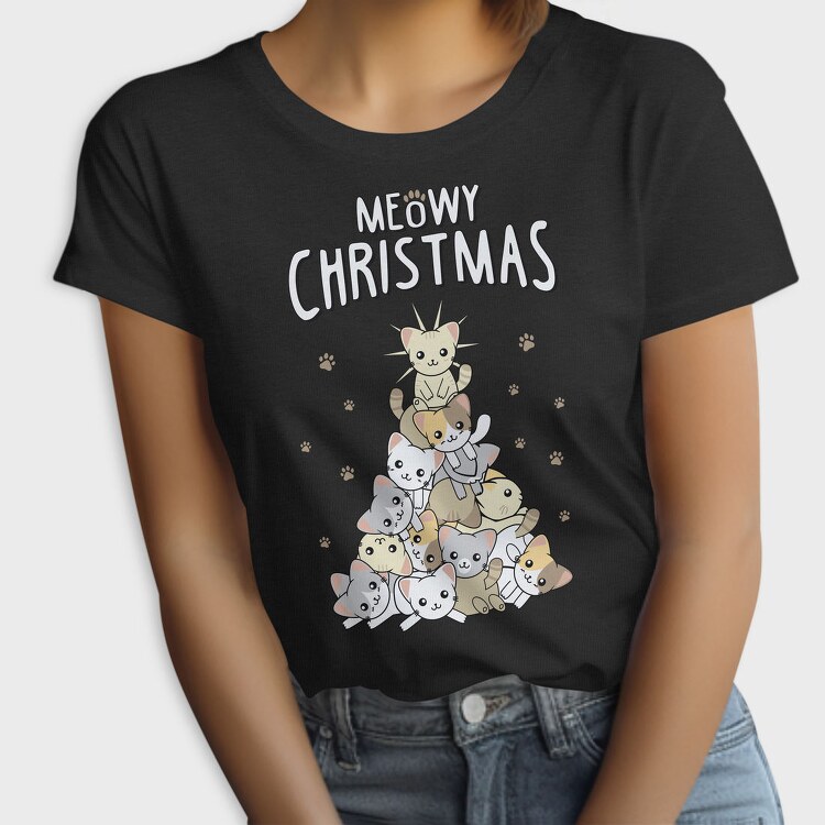 Meowmy Kitty Stack, Tricou Femei