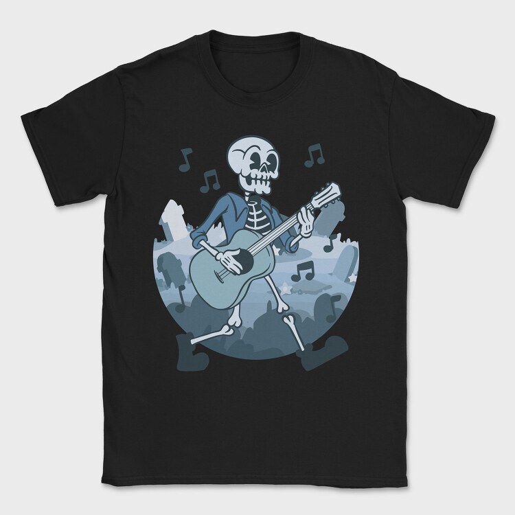 Skeleton Guitar, Tricou Barbati (Unisex)