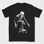 Skeleton Skater Monochrome, Tricou Barbati (Unisex)