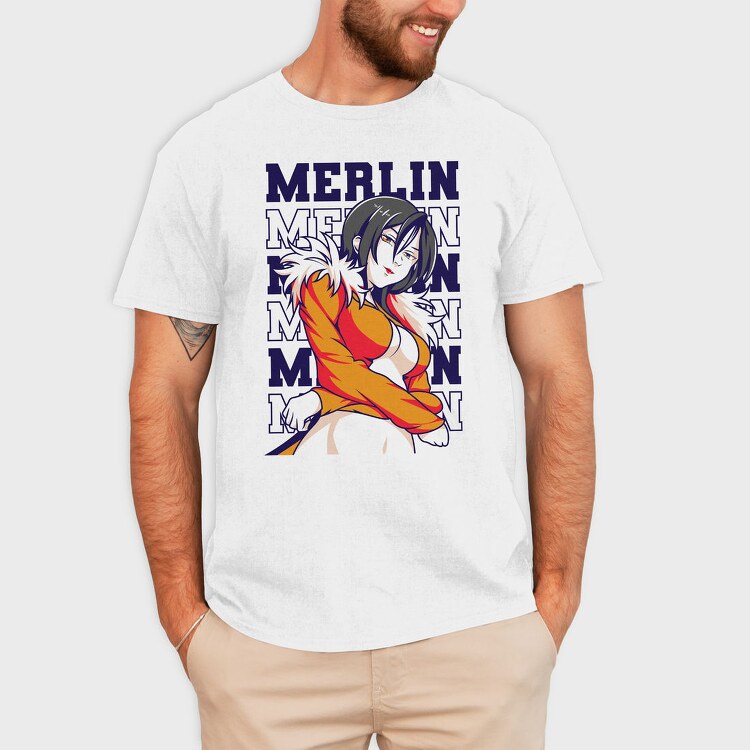 Merlin Fox Girl, Tricou Barbati (Unisex)