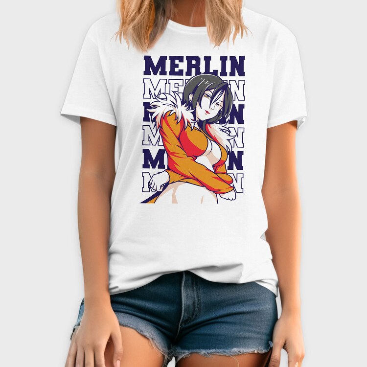 Merlin Fox Girl, Tricou Barbati (Unisex)