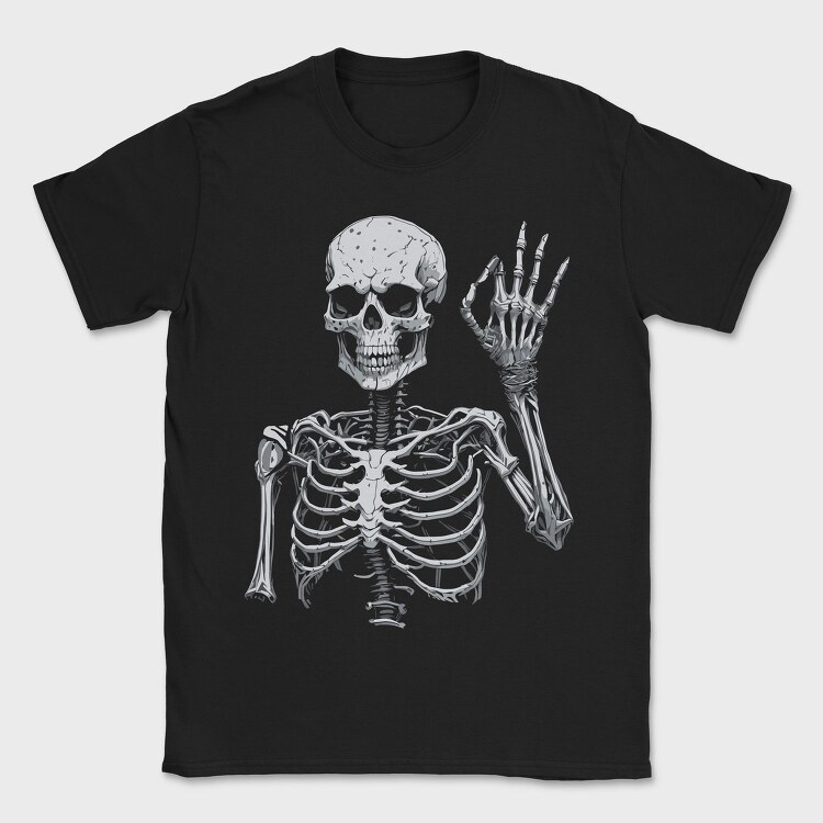 Skeleton Ok Sign, Tricou Barbati (Unisex)
