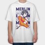 Merlin Fox Girl, Tricou Oversize Barbati (Unisex)