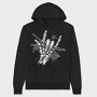 Skeleton Hand Drums, Hanorac Oversize Barbati (Unisex)