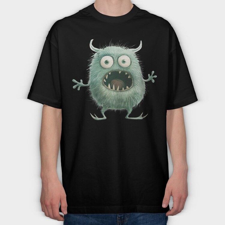 Green Monster Roar, Tricou Oversize Barbati (Unisex)