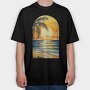 Golden Palms Dawn, Tricou Oversize Barbati (Unisex)