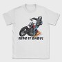 Skeleton Flames Moto, Tricou Barbati (Unisex)