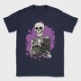 Skeleton Cuddling With a Black Cat, Tricou Barbati (Unisex)