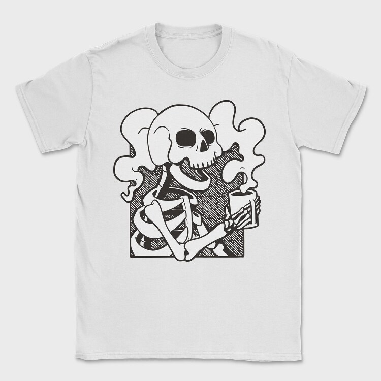 Skeleton Coffee, Tricou Barbati (Unisex)