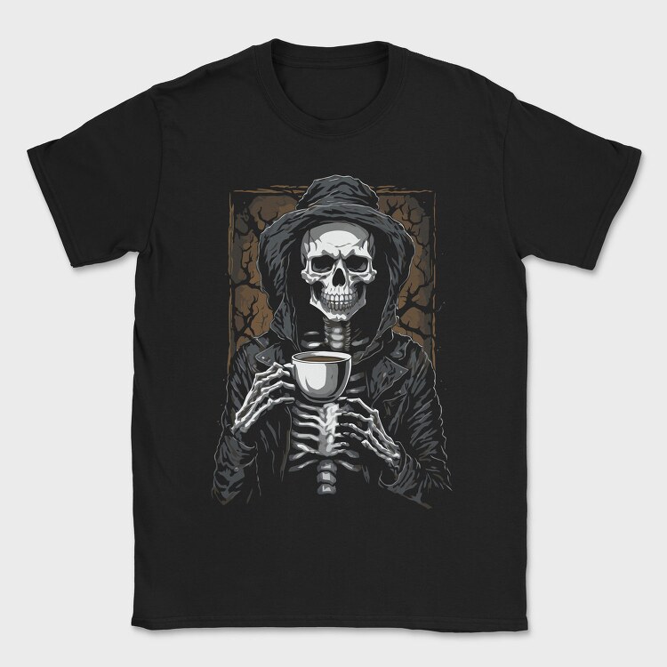 Skeleton Coffee Grave, Tricou Barbati (Unisex)