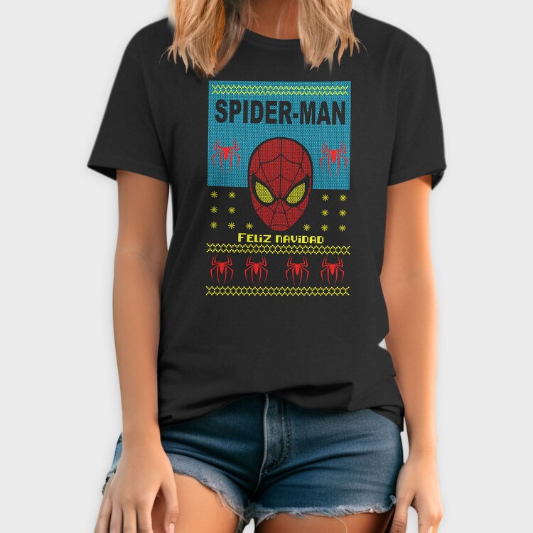 Spiderman Holiday Knit, Tricou Barbati (Unisex)