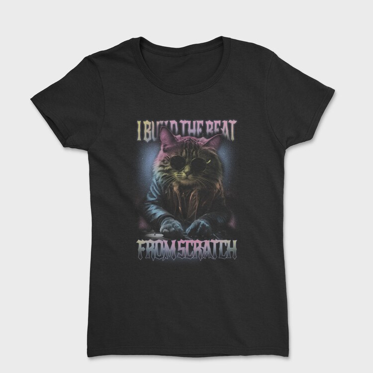 Cosmic Cat Dj Beat, Tricou Femei