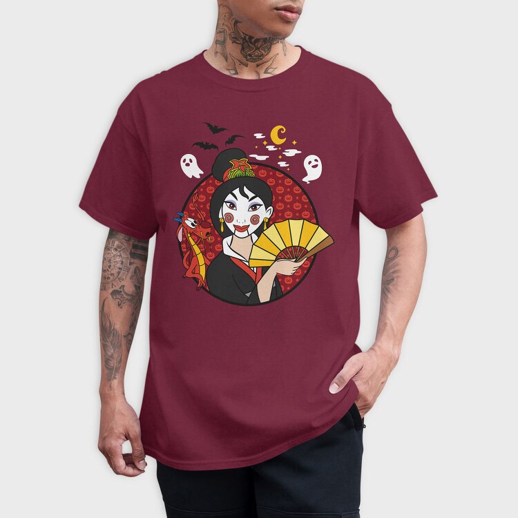 Geisha Halloween, Tricou Barbati (Unisex)