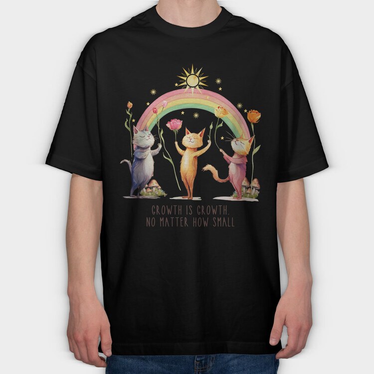 Growth Is Growth No Matter How Small, Tricou Oversize Barbati (Unisex)