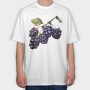 Grapes Watercolor Clipart, Tricou Oversize Barbati (Unisex)