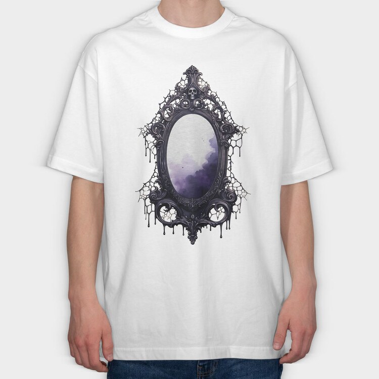 Gothic Mirror Sublimation, Tricou Oversize Barbati (Unisex)