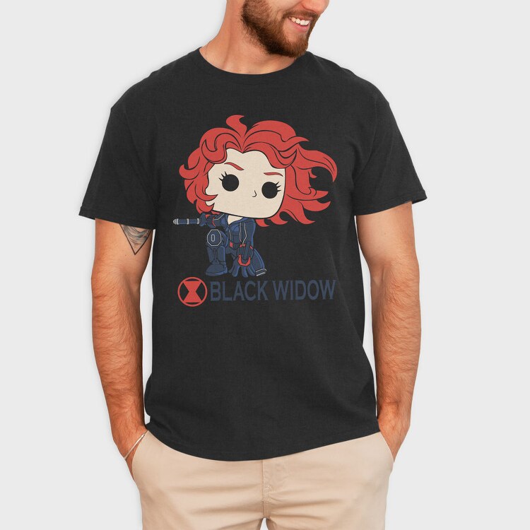 Black Widow Pop, Tricou Barbati (Unisex)