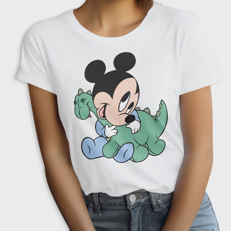 Mickey Dinosaur Hug, Tricou Femei