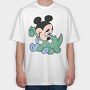 Mickey Dinosaur Hug, Tricou Oversize Barbati (Unisex)