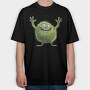 Green Monster Waving, Tricou Oversize Barbati (Unisex)