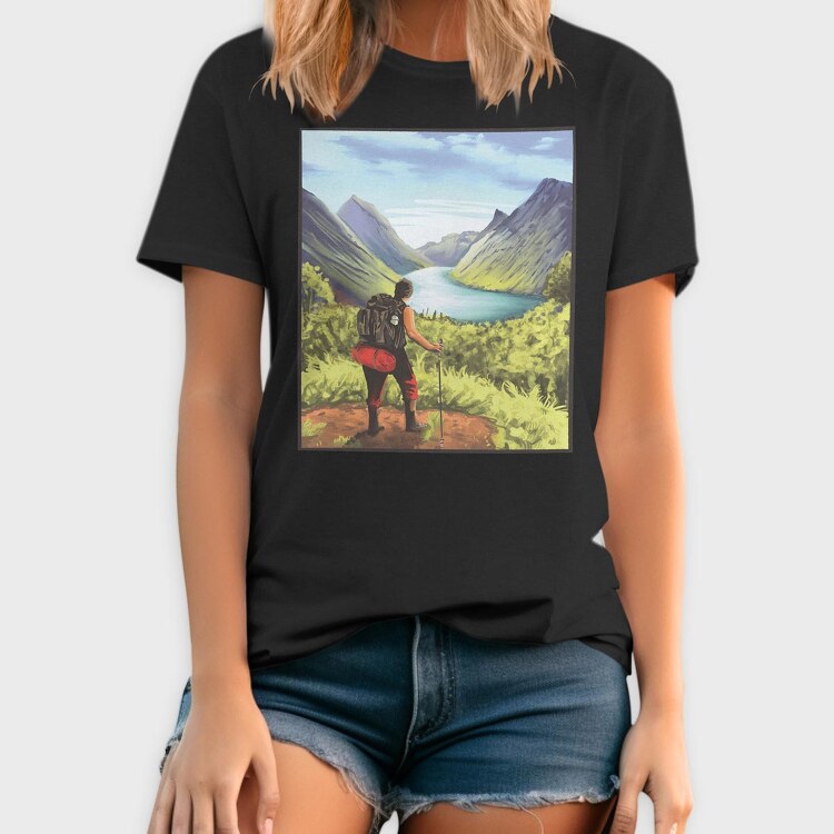 Hiker Landscape, Tricou Barbati (Unisex)
