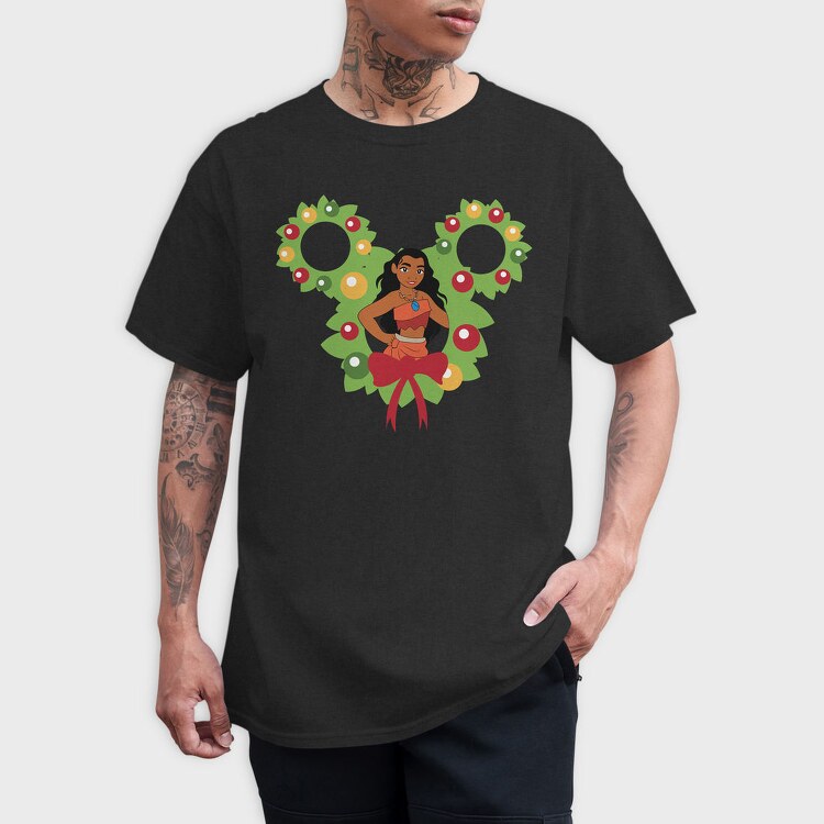 Moana Holiday Wreath, Tricou Barbati (Unisex)